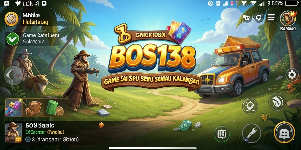 Screenshot menunjukkan gameplay dari <strong>BOS138</strong> yang penuh warna dan seru.