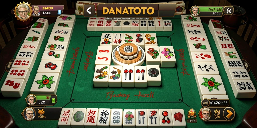 Tampilan menarik dari gameplay Mahjong di DANATOTO.