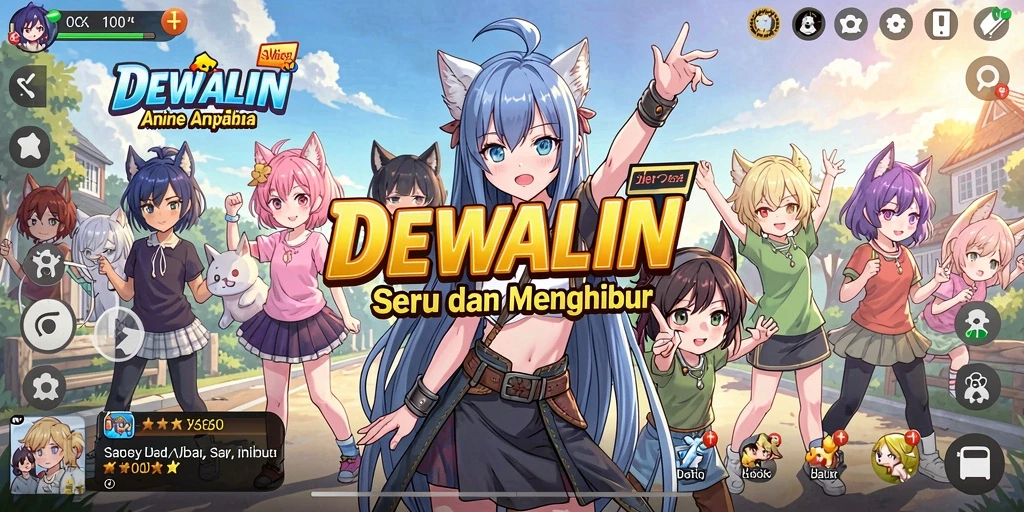 Tampilan gameplay DEWALIN yang memukau dan dinamis.