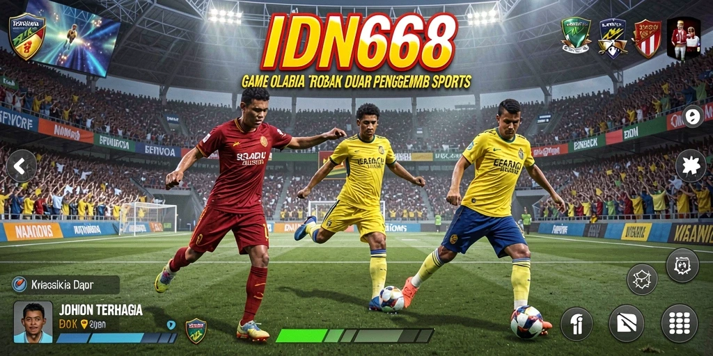 Screenshot IDN668 menunjukkan aksi seru dalam pertandingan olahraga.
