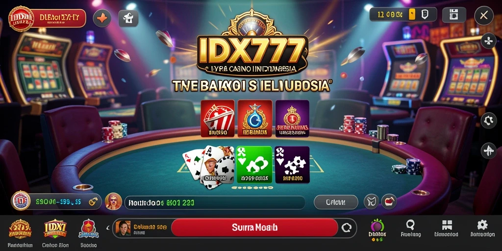 Tampilan gameplay langsung di aplikasi IDX777 yang menarik.