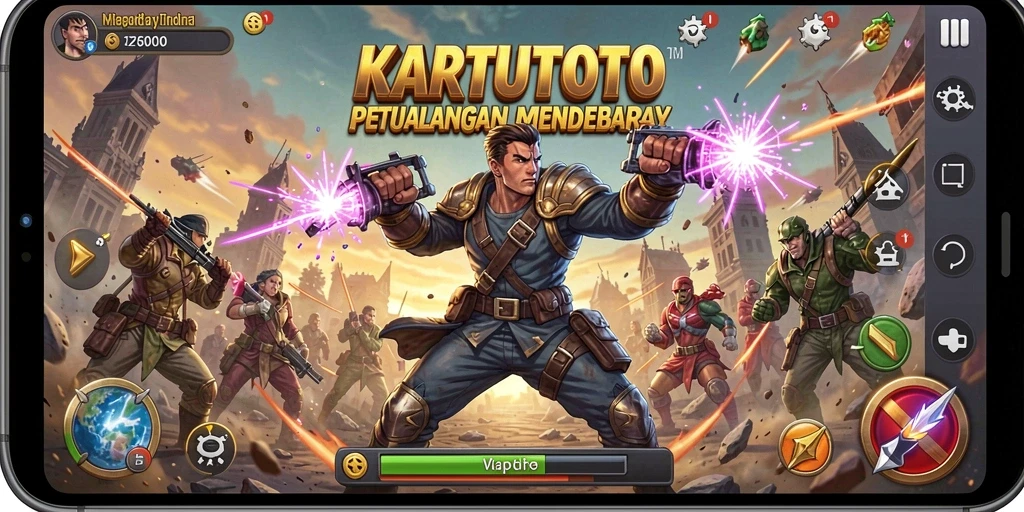 Tampilan gameplay KARTUTOTO yang mendebarkan dan penuh aksi.