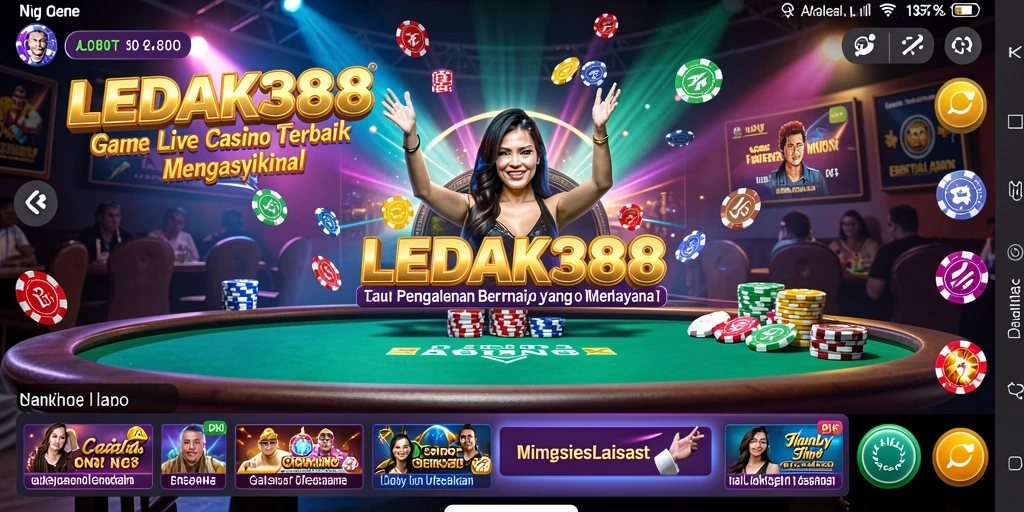 Gameplay menarik dalam aplikasi Live Casino LEDAK388 yang mengasyikkan.