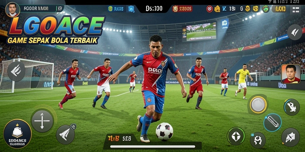 Tampilan gameplay menarik dari LGOACE dalam pertandingan sepak bola.