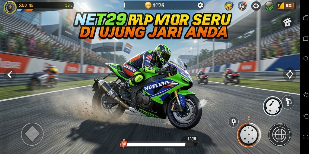Gameplay seru dari NET29 dengan aksi balap yang mendebarkan.