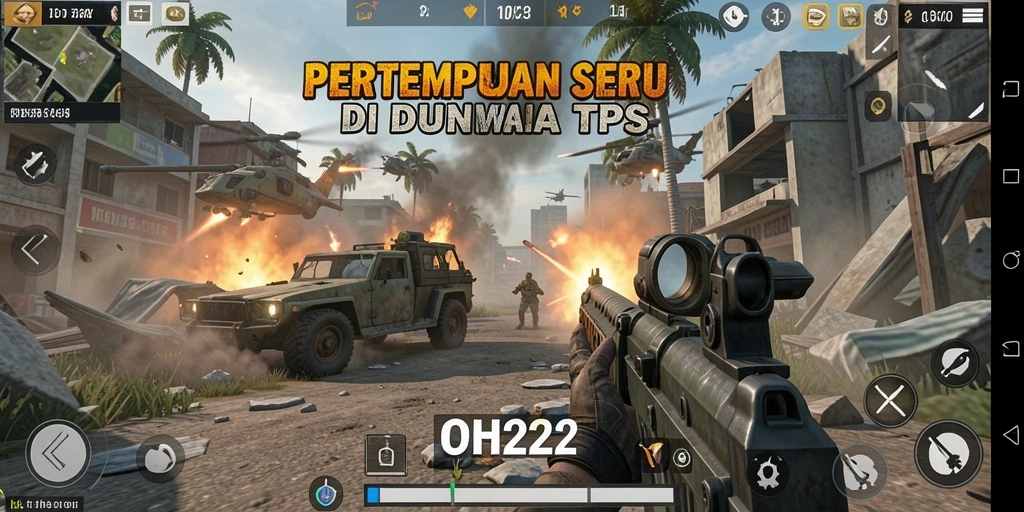 Tangkapan layar gameplay OH222 yang menegangkan dengan pertarungan seru.