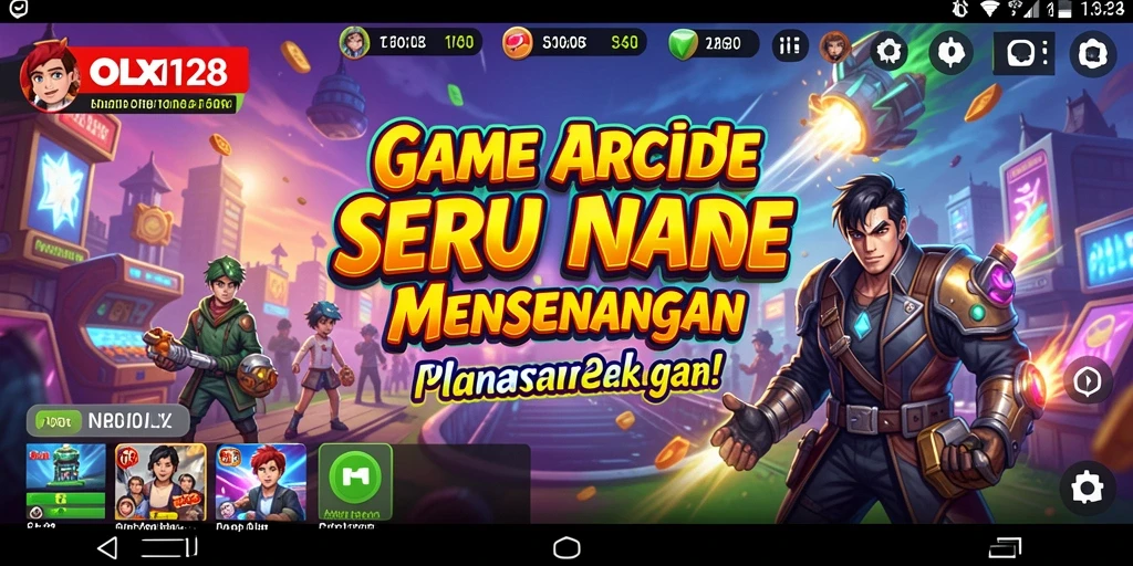 Screenshot gameplay OLX128 yang menunjukkan aksi seru dalam permainan arcade.