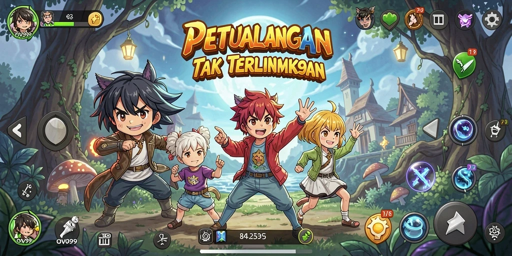 Screenshot OVO99 menampilkan aksi seru dalam dunia anime.