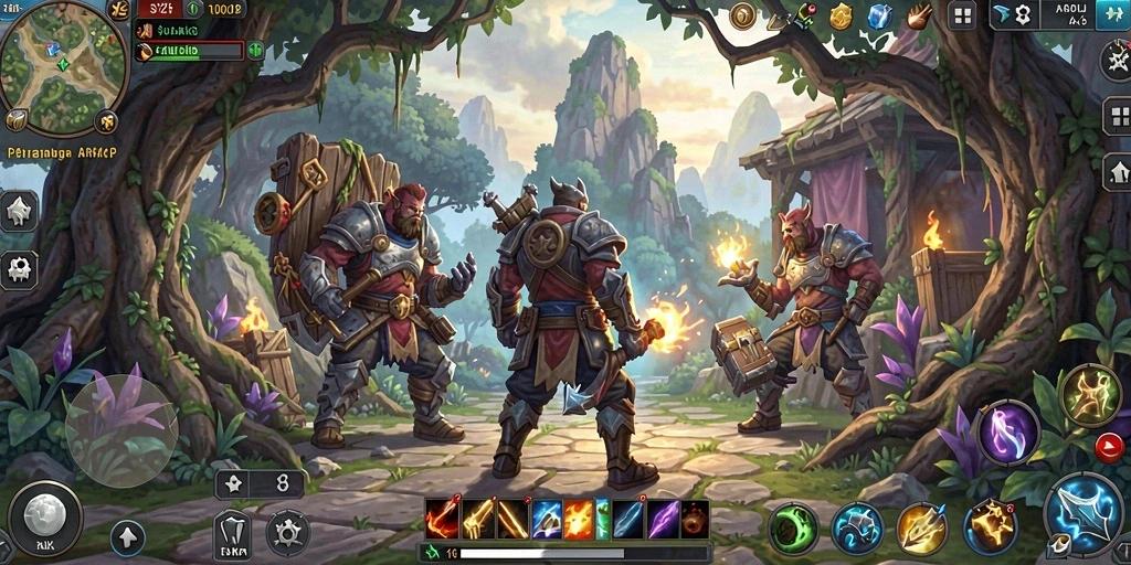 Tampilan seru dari gameplay PAKARJP yang penuh aksi ARPG.