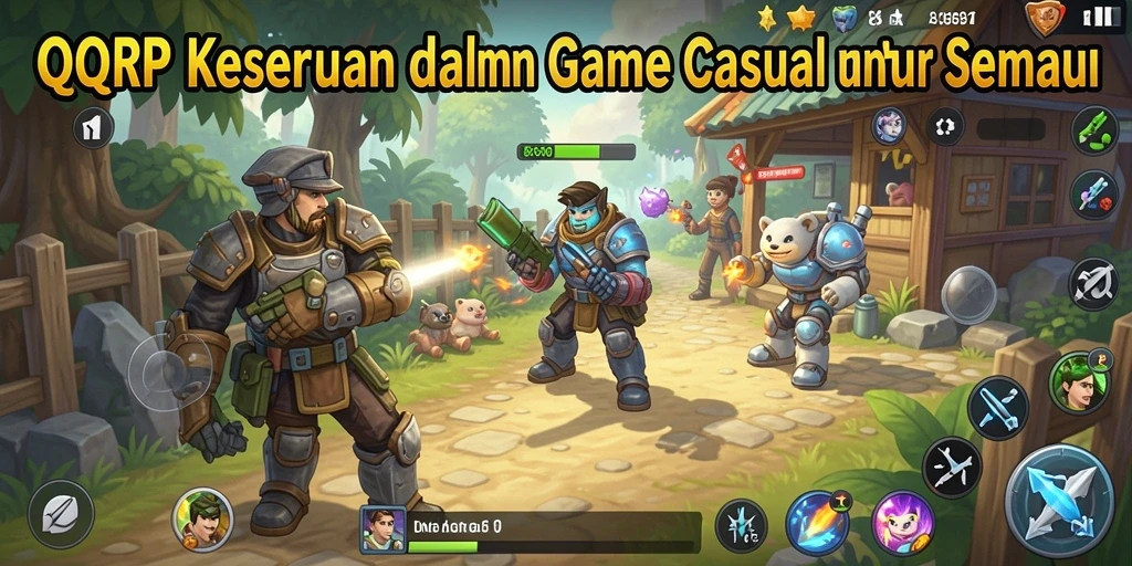Tampilan gameplay QQRP yang menyenangkan dan penuh warna.