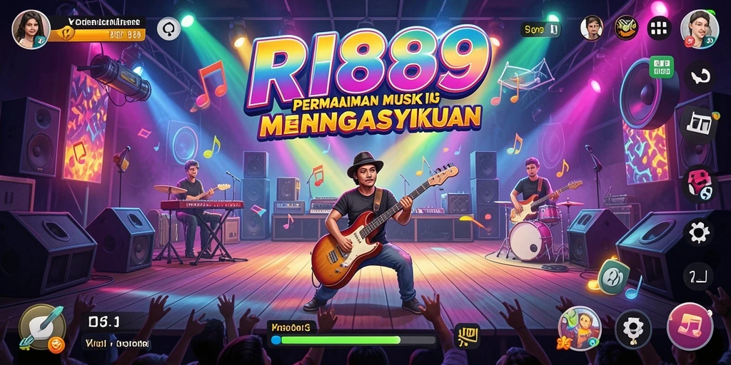 Screenshot utama RI889 menampilkan pengalaman bermain musik yang seru.