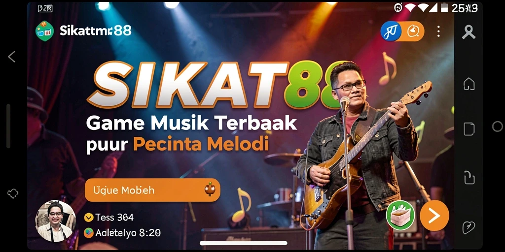 Screenshot gameplay SIKAT88 yang menampilkan keseruan bernyanyi.